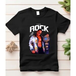 WWF WWE The Rock‎ RETRO T-shirt wrestling Unisex T-Shirt Size 3XL